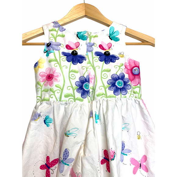 Custom Made Girls Floral Butterfly Dress - Picture 5 of 6